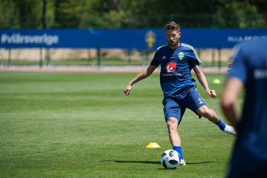 Marcus Rohdén of the Swedish national football team at a