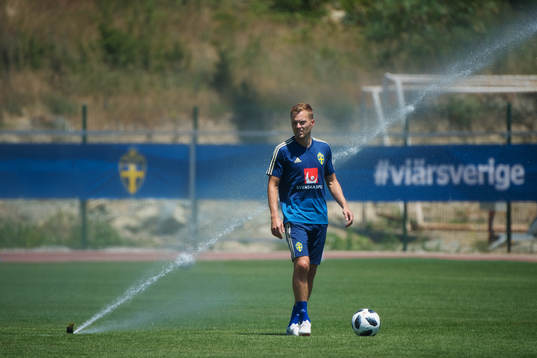 Sebastian Larsson of the Swedish national football team at
