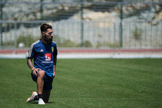 Jimmy Durmaz of the Swedish national football team at a