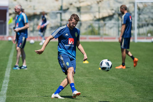 Marcus Rohdén of the Swedish national football team at a