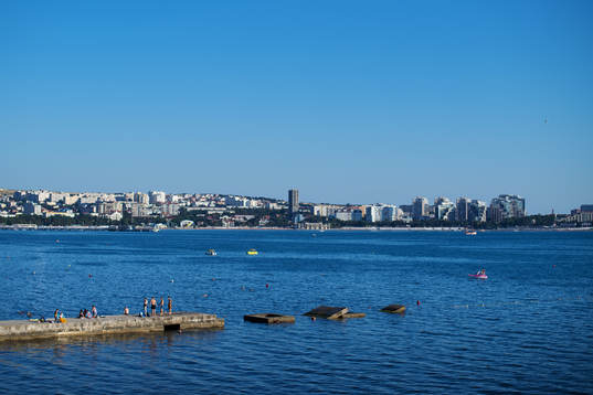 City life in Gelendzhik of the Krasnodar region in Russia,