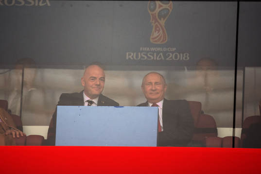Gianni Infantino and Vladimir Putin