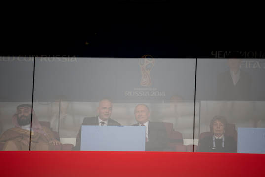 Gianni Infantino and Vladimir Putin