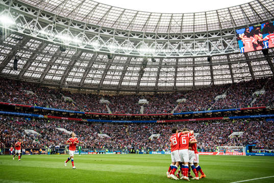 Players of Russia celebrates