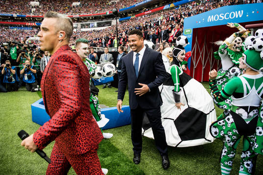 Robbie Williams and Ronaldo