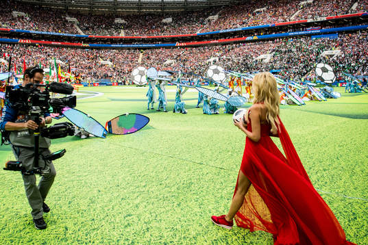 Victoria Lopyreva Ambassador of The World Cup Russia walks