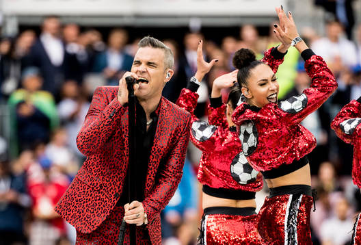 Robbie Williams performs