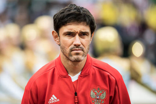 Yury Zhirkov of Russia prior the FIFA World Cup group stage