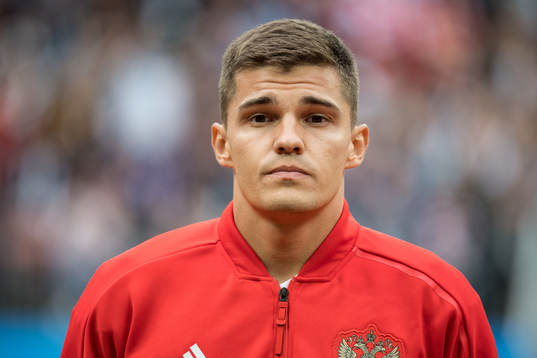 Roman Zobnin of Russia prior the FIFA World Cup group stage