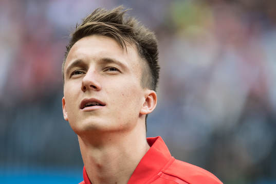 Aleksandr Golovin of Russia prior the FIFA World Cup group