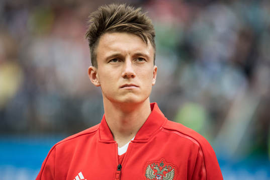 Aleksandr Golovin of Russia prior the FIFA World Cup group