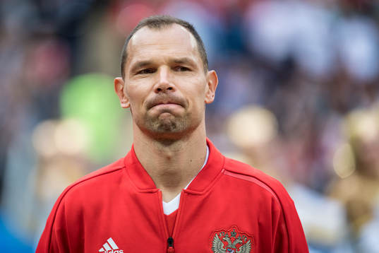 Sergey Ignashevich of Russia prior the FIFA World Cup group
