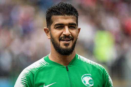 Goalkeeper Abdullah Almuaiouf of Saudi Arabia prior the