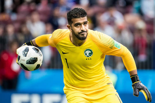 Goalkeeper Abdullah Almuaiouf of Saudi Arabia