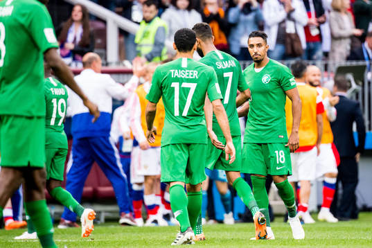 Salem Aldawsari of Saudi Arabian looks dejected