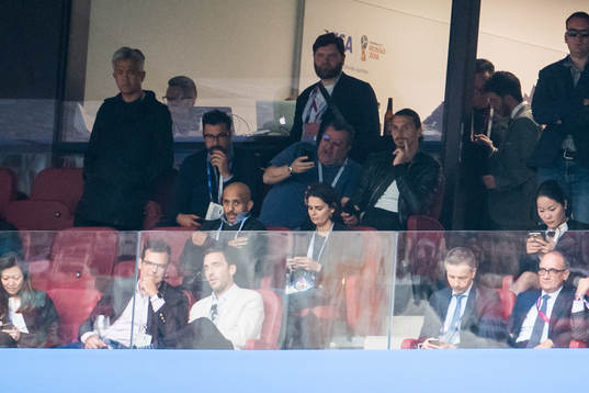 Football agent Mino Raiola and Swedish player Zlatan