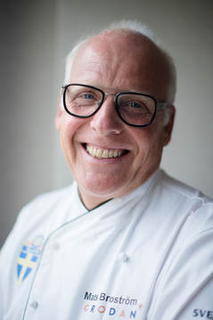 Chef Mats Broström poses for a portrait at a press event