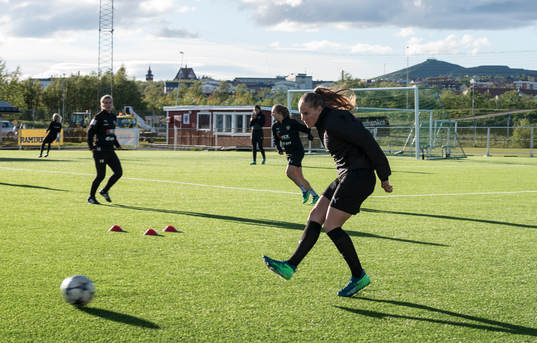 Spelarna värmer upp