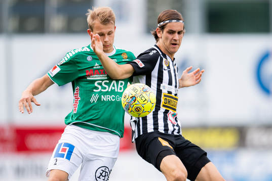 Landskronas Adi Nalic och Brages Alexander Zetterström