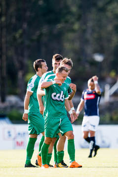 Ståle Steen Sæthre of Nest-Sotra celebrates the 4-0 goal