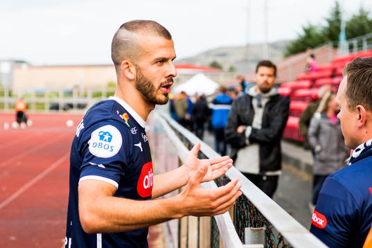 Zlatko Tripic of Viking looks dejected
