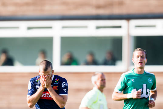 Zlatko Tripic of Viking looks dejected