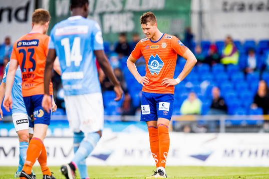 Hólmbert Fridjónsson of Aalesund looks dejected