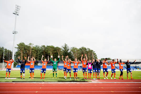 Players of Aalesund celebrate