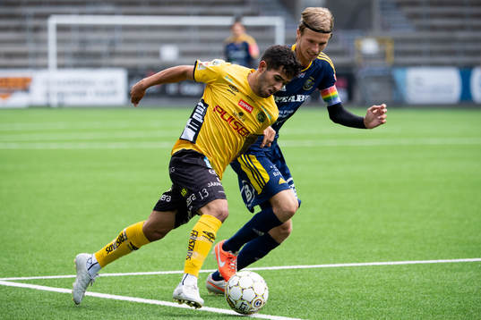 Elfsborgs Eduart Iljazi och Ängelholms Gustav Andersson