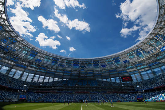 General view of the Swedish national football team's