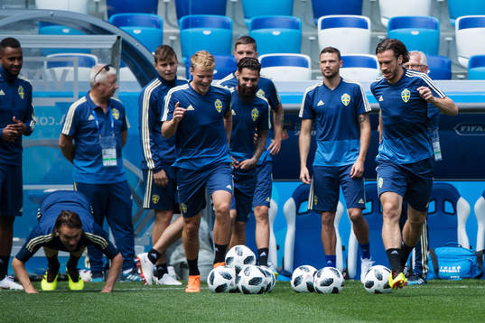 Albin Ekdal, Oscar Hiljemark and Gustav Svensson of the