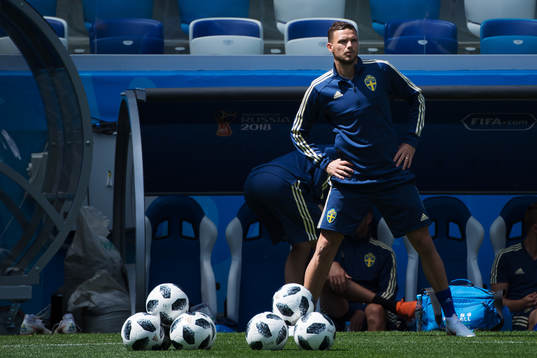 Marcus Berg of the Swedish national football team at a