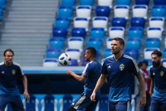 Marcus Berg of the Swedish national football team at a