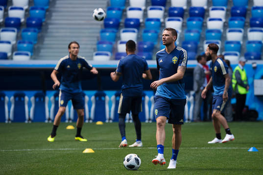 Marcus Berg of the Swedish national football team at a