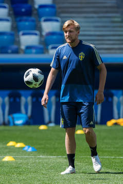 Emil Forsberg of the Swedish national football team at a