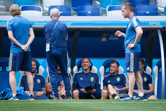 Pontus Jansson, Pontus Jansson and John Guidetti of the