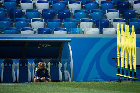 Emil Forsberg of the Swedish national football team at a