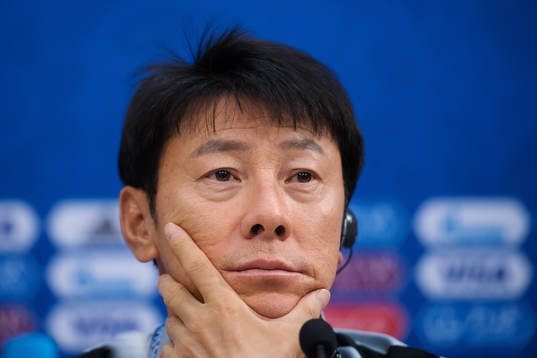 Head coach Shin Taeyong of the South Korean national