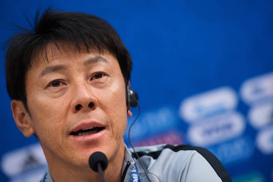 Head coach Shin Taeyong of the South Korean national