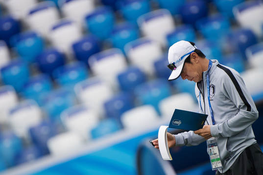 Head coach Shin Taeyong of the South Korean national