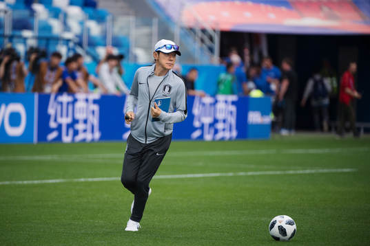Head coach Shin Taeyong of the South Korean national