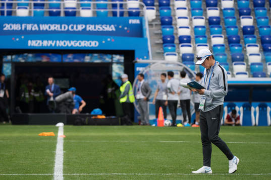 Head coach Shin Taeyong of the South Korean national