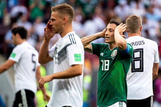 Andres Guardado of Mexico looks dejected