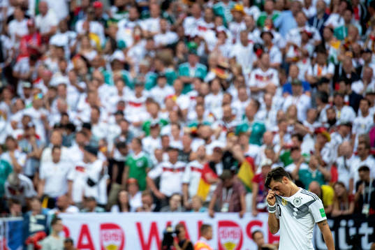 Mesut Özil of Germany looks dejected