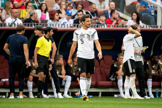 Mats Hummels of Germany looks dejected