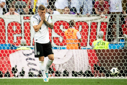 Toni Kroos of Germany looks dejected