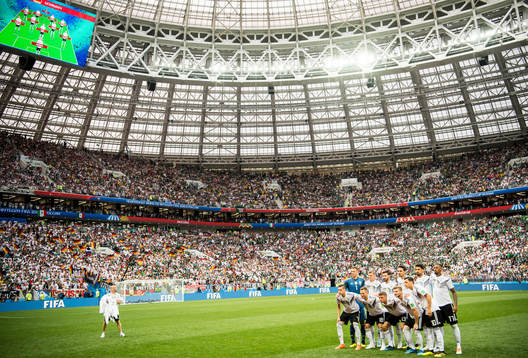 The players of Germany line up for a team photo prior the