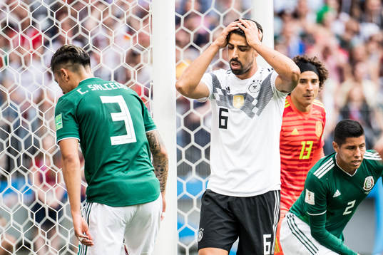 Sami Khedira of Germany looks dejected