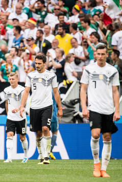 Mats Hummels of Germany looks dejected