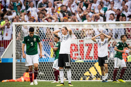 Mesut Özil of Germany looks dejected